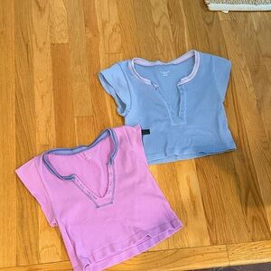 Urban Outfitters Blue and Pink Crop Tops